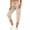 Beige Cargo Capri Pants for Women, variant on Womens Cargo Pants with Multi-Pockets,Athletic Capri Pant Stretchy Elastic Waist Carpenter Trouser with Pockets