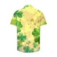 thumbnail image 4 of Men's Short Sleeve Casual Printed Shirt with Turndown Collar for St. Patrick's Day, 4 of 5