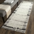 thumbnail image 3 of SAFAVIEH Evoke Roydon Abstract Bordered Area Rug, Cream/Dark Grey, 5'1" x 7'6", 3 of 9