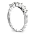 thumbnail image 6 of Solid 14K White Gold Five Stone Diamond Wedding Band Ring Size 8.5 (.25 cttw.), 6 of 7