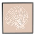 thumbnail image 2 of Stupell Industries Clam Shell Squiggle Doodle Tan Sea Life Graphic Art Gray Framed Art Print Wall Art, Design by Daphne Polselli, 2 of 5
