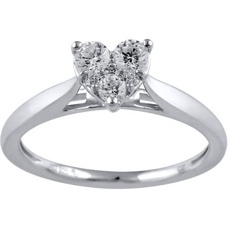 1/3 Carat T.W. Diamond 10kt White Gold Infinity Heart Ring