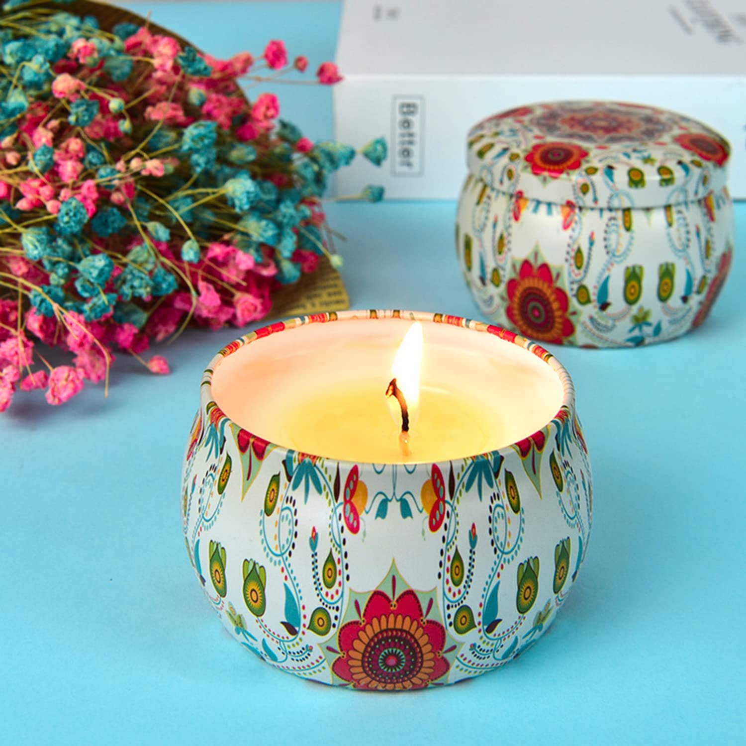 Oshine 4-Pack Scented Soy Candles, Natural Fragrance photo 5