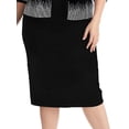 thumbnail image 4 of DYMADE Women Plus Size Hot Drilling Fake Two-piece Silk Elegant Dress, 4 of 4