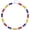 Red/Yellow/Blue, variant on Men's Baseball Glitter Athlete Necklace - Fashionable sports accessories for competitive athletes