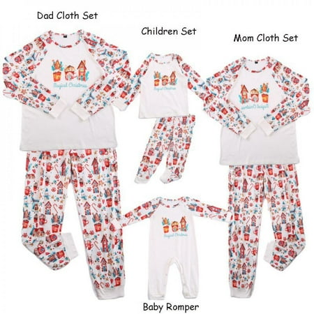 

Fantadool Christmas Family Matching Pajamas Mother Daughter Father Son & Baby s Sleepwear Mommy and Me Clothing Tops+Pants