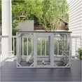 thumbnail image 6 of JERFIT Large Outdoor Catio Enclosure for Multiple Cats, Weatherproof Wooden Cat Cage Playpen with Asphalt Roof, Sturdy Wire Mesh, Grey, 6 of 7