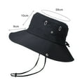 thumbnail image 5 of Mightlink Summer Men Bucket Hat Solid Color Anti Sun Wide Brim Adjustable Fisherman Cap for Fishing, 5 of 7