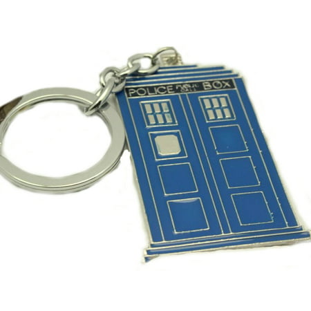 Superheroes Dr. Who Police Box Keychain for Autos, Home or Boat with Gift Box