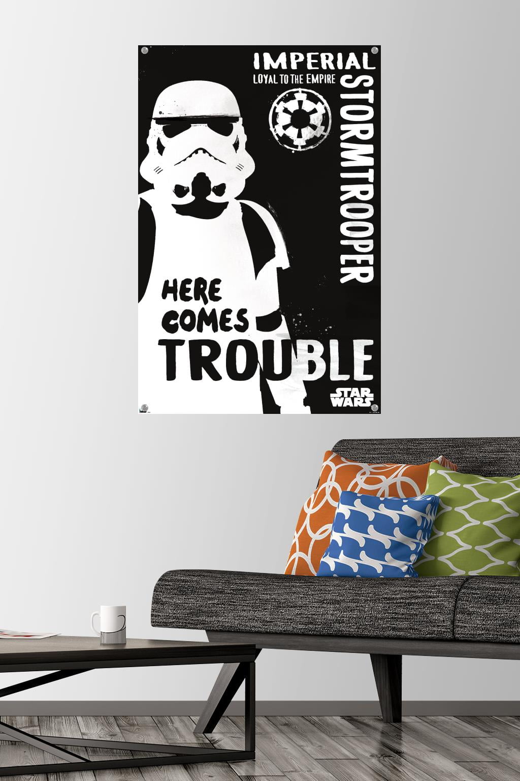 Star Wars: Saga - Stormtrooper Trouble Wall Poster with Pushpins, 22.375" x 34"
