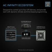 AC Infinity AIRLIFT T10, Shutter Exhaust Fan 10 with WiFi App-Compatible Temperature Humidity Controller – Wall Mount Ventilation and Cooling for Sheds, Attics, Workshops