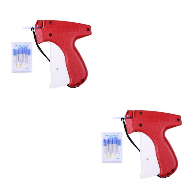 Kenally Etiqueta de precio de ropa, herramienta de etiquetado, juego de agujas de púas, aplicaciones de etiquetado de ropa estándar rojo 2piezas Kenally CBP094574