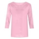 thumbnail image 4 of Sudadera con cremallera para mujer,Camiseta estampada para mujer, cuello redondo, manga 3/4, corte holgado informal, tela de imitación de rejilla, ideal para uso diario y en casa, sopatenor, 4 of 8