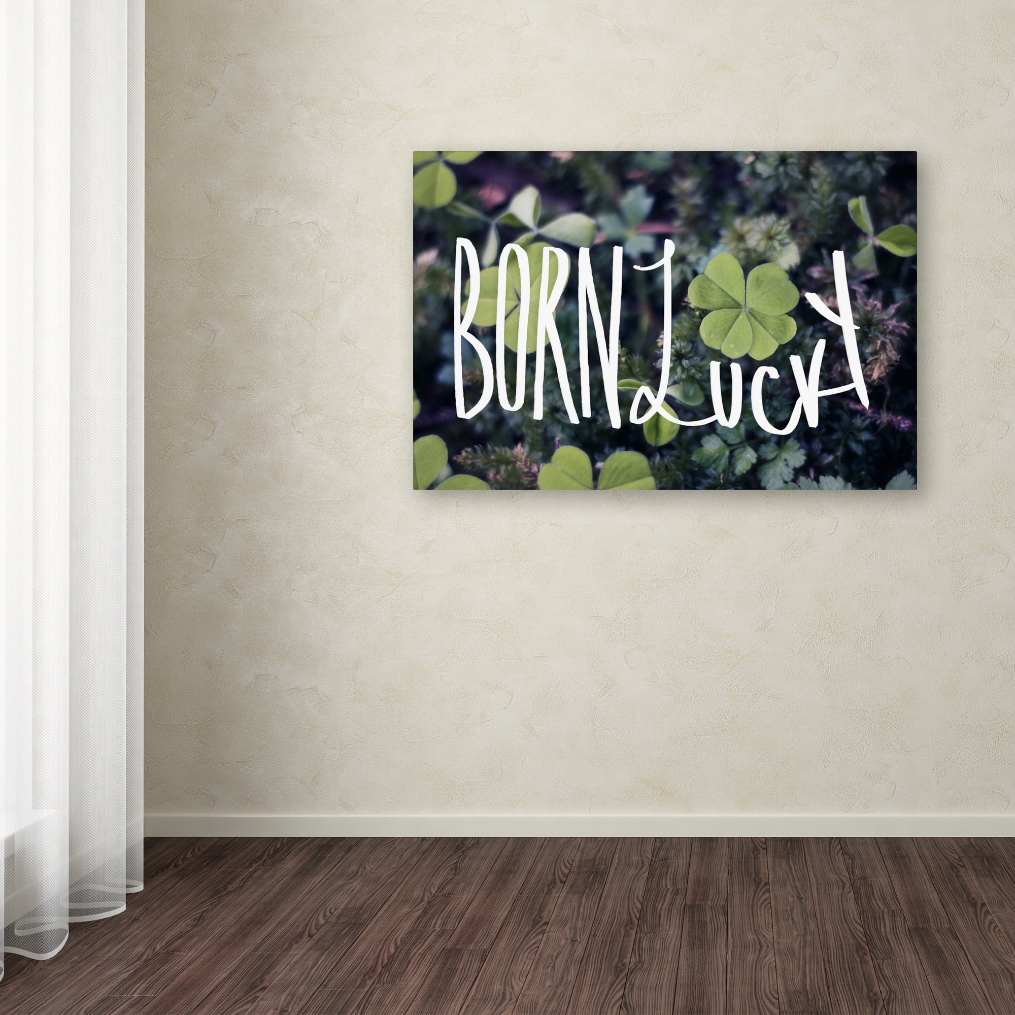 Trademark Fine Art "Born Lucky" Canvas Art by Leah Flores