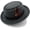 Grey, variant on Classic Pork Pie Hat with Feathers Flat Top Fedora,  Panama Hats, Warm Comfortable Jazz Cap