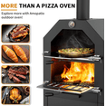 thumbnail image 5 of ELPOSUN Outdoor Pizza Oven Wood Fire Pizza Maker Grill w/ Pizza Stone & Waterproof Cover, 5 of 7