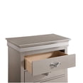 thumbnail image 3 of Contemporary Home Living 5-Drawer Wooden Bedroom Chest - 48" - Silver, 3 of 6