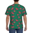 thumbnail image 3 of Qekee Watermelon Classic Fit T-Shirt Men's Shirt Men's Tight Short Sleeves for Exercise, Running, Mountaineering - Watermelon, 3 of 9