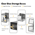 thumbnail image 4 of SEE SPRING Shoe Storage Box Fit Size 13, Clear Plastic Stackable Shoe Organizer for Closet,12 Pack,XX-Large, 4 of 6