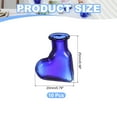 thumbnail image 2 of Uxcell 10 Pcs Mini Glass Bottles Pendants, 0.01oz/0.5ml Tilted Heart Shaped Small Glass Jars with Cork Stoppers Wishing Bottles for DIY Crafts Party Wedding Decor Favors, Blue, 2 of 6