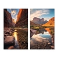 thumbnail image 2 of Designart "Zion National Park Utah Red Rock Wilderness" Utah Wall Art Set Of 2 - Grey Landscapes Wall Decor Set Of 2, 2 of 7