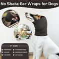 thumbnail image 4 of 2Pcs Dog Head Cover Quiet Dog Headband No Shake Ear Wrap Anxiety Relief & Calming Dogs, Hood for Dogs, Pet Ear Protector Dog Calming Hoodie Ear Cover Muffs for Dogs Noise Protection Grooming Bathing, 4 of 7