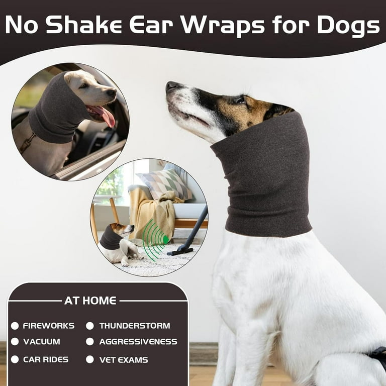 2Pcs Dog Head Cover Quiet Dog Headband No Shake Ear Wrap Anxiety