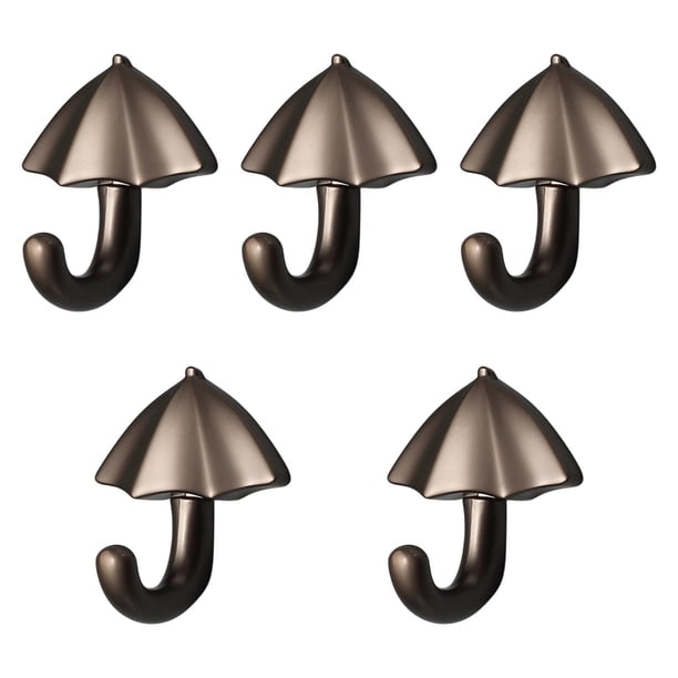 5 ganchos para colgar en la pared, para llaves, para baño, entrada, puerta y paraguas. Gris