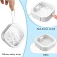 thumbnail image 3 of GHSDFBB 4 Pcs Hair Tie Organizer Portable Hair Accessory Storage Containers Stackable Hair Tie Holder Bobby Pin Holder Cotton Swab Dispenser Hair Accessories Organizer Box (White), 3 of 6