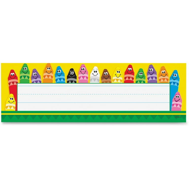 Trend Colorful Crayons Name Plates - 36 / Pack - 9.5 Trend Colorful Crayons Name Plates - 36 / Pack - 9.5