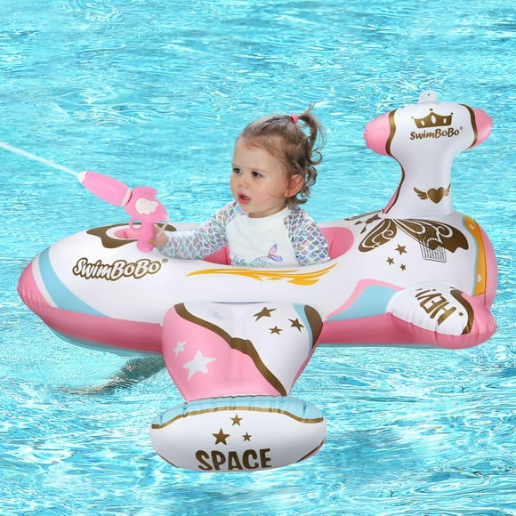 Avión inflable Pool Float Swimbobo para niños pequeños con asiento
