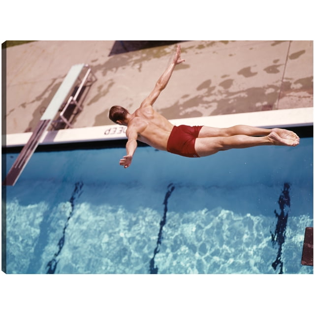 Cuadro Decorativo - Red Trunks Retro Diver