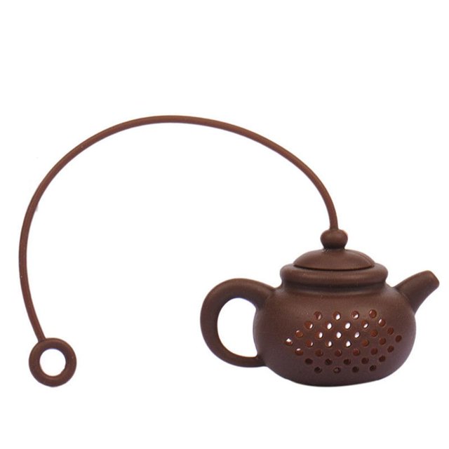 Kitchen Silicone Tea Infusers Gel Chinese Style Mini Cute Clay Teapot Shape Infuser Tea Bag Leaf Filter Diffuser