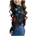 thumbnail image 4 of XQYLOS Kids Printed Sweatshirt Crewneck Loose Fit Star Graphic Pullover Cute Casual Girls Shirts Tops for 3-14 Years Trendy, 4 of 6