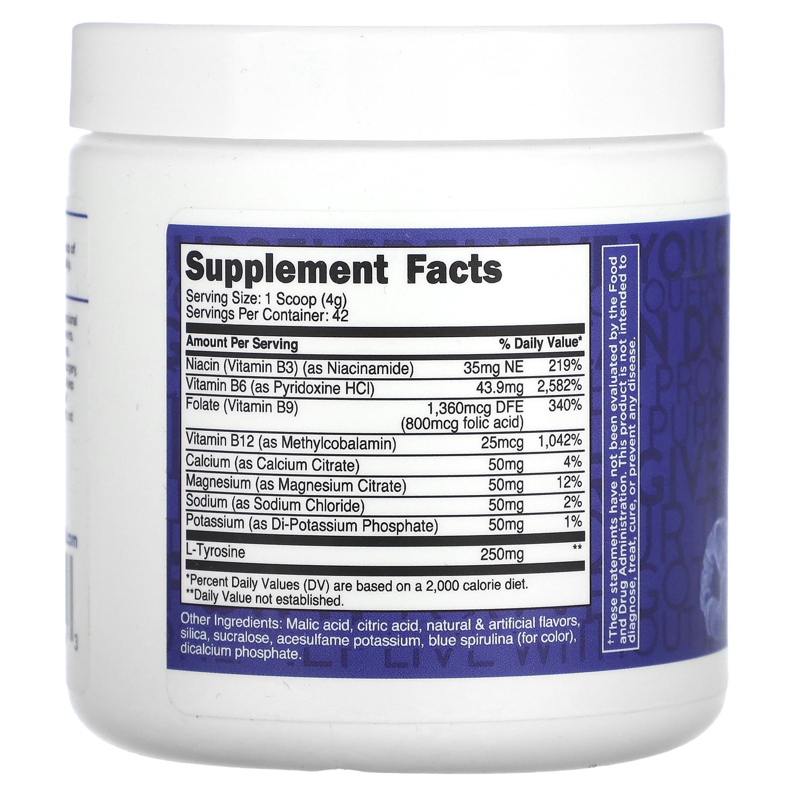 TransformHQ Hydration 42 Servings (Blue Raspberry) - Electrolytes, Mental Clarity, Vitamins