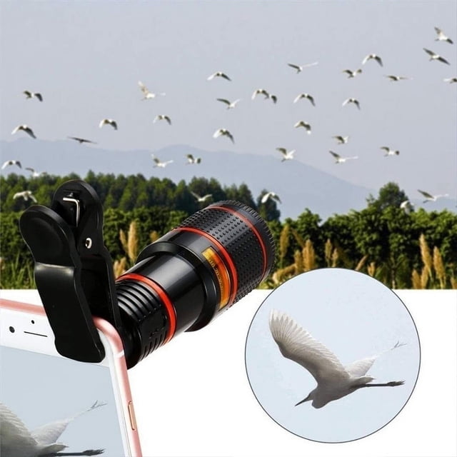 Lente de telescopio de cámara con zoom óptico universal HD 12x con clip para iPhone