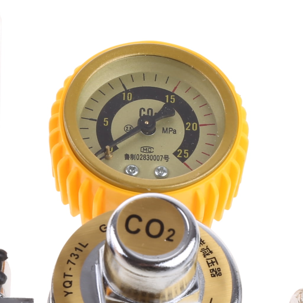 CO2- Mig- Tig Meter Regulator Pressure Gauge Welder- Parts Gas Reducer- Welding Accessory for MIG- & TIG Welding