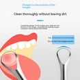 thumbnail image 2 of Paquete de 2 raspadores de lengua, limpiadores de lengua de acero inoxidable, raspador de lengua para adultos, reduce el mal aliento y el aliento fresco (plata), 2 of 4