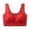 Red, variant on Wireless Bras for Women No Underwire Plus Size Lace Push Up Seamless Bra Size XXXL
