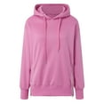 thumbnail image 4 of Kaprioy Women Oversized Hoodies Side Zipper Fleece Long Sweatshirts Lightweight Tunic Pullover Fall Fashion Clothing Trendy Clothes Pink, XL, 4 of 9
