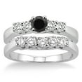 thumbnail image 2 of 1.5 Carat Black Diamond Five Stone Bridal Set on 10k White Gold, 2 of 2