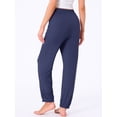 thumbnail image 4 of DARING DIVA Women's Elastic Waist Wide Leg Lounge Pants M Navy, 4 of 7