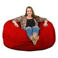 thumbnail image 1 of Ultimate Sack Fauteuil Poire 5 Pi Rempli de Mousse, Housse en Suède Lavable, Rouge, 1 of 8