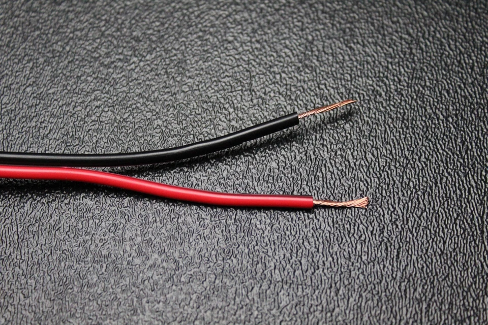 16 Gauge Red Black Speaker Wire Per 5 Ft Awg Cable Power Ground Stranded Copper