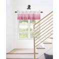 thumbnail image 5 of Kitchen Curtain Valances for Windows,Farm Watercolor Pink White Color Ombre Rod Pocket Small Valance Modern Abstract Line Short Window Treatment for Bedroom Bathroom Living Room,42"x12", 5 of 9