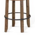 thumbnail image 5 of Yael Swivel Backless Barstool Set of 2, Gray Faux Leather, Brown Wood, 5 of 7