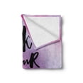 thumbnail image 2 of Saying Soft Flannel Fleece Throw Blanket, Make Your Dreams Happen Saying About Dreams Goals and Life, Cozy Plush for Indoor and Outdoor Use, 50" x 60", Lavender Pink and Black, by Ambesonne, 2 of 6
