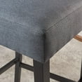 thumbnail image 3 of Christopher Knight Home Darren Fabric Counter Stools, 2-Pcs Set, Dark Charcoal / Walnut, 3 of 10