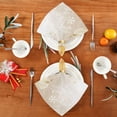 thumbnail image 4 of GZHJMY Soft Reusable Satin Table Decorative Napkins,20x20InX4 PCSGold Christmas Balls,Family Dinner Wedding Banquet, Cocktail Party, Kitchen,Birthday Party, 4 of 7