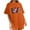 Orange#1, variant on Fartey 4th of July Oversize Shirts Women Cute American Flag Stars Graphic Tees Summer Short Sleeve Crew Neck Patriotic T-Shirt Fashion Y2K Tops Black L